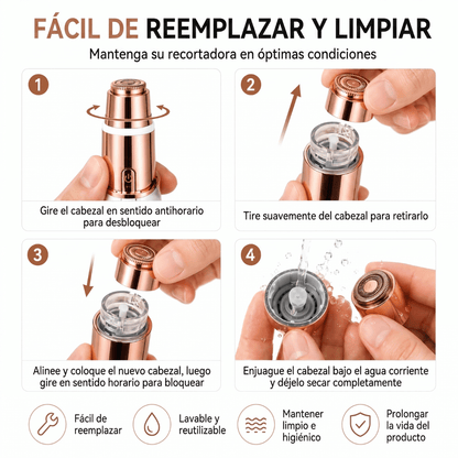 Depilador Facial y de Cejas 2-en-1
